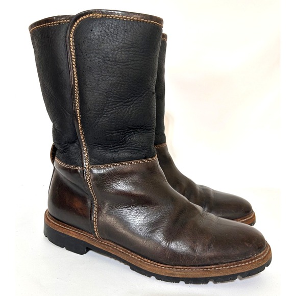 Pollini Other - Vintage Manuela Pollini Shearling Boots Men Made Italy 42 USA Size 9 Vibram